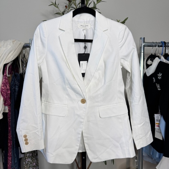 Rag & bone Women's Classic White Blazer - Picture 1 of 6